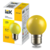 IEK LIGHTING Лампа светодиодная декоративная G45 шар 1Вт 230В желтый E27 (LLE-G45-1-230-Y-E27)