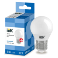 IEK Лампа светодиодная G45 шар 5Вт 230В 6500К E27 (LLE-G45-5-230-65-E27)