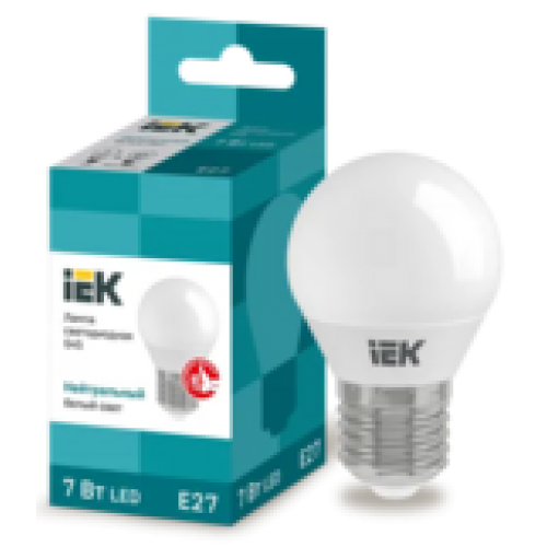 IEK Лампа светодиодная G45 шар 7Вт 230В 4000К E27 (LLE-G45-7-230-40-E27)