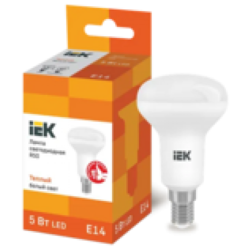 IEK Лампа светодиодная R50 рефлектор 5Вт 230В 3000К E14 (LLE-R50-5-230-30-E14)