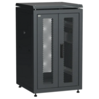 IEK ITK LINEA N Шкаф сетевой 19 18U 600х600мм двери передняя двустворчатая перфорированная задняя перфорированная черный (LN05-18U66-2PP)