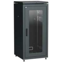 IEK ITK LINEA N Шкаф сетевой 19 18U 600х600мм стеклянная передняя дверь черный (LN05-18U66-G)