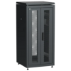 IEK ITK LINEA N Шкаф сетевой 19 24U 600х600мм двери передняя двустворчатая перфорированная задняя перфорированная черный (LN05-24U66-2PP)