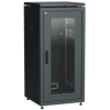 IEK ITK LINEA N Шкаф сетевой 19 24U 600х600мм стеклянная передняя дверь черный (LN05-24U66-G)