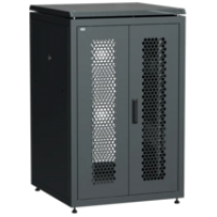 IEK ITK LINEA N Шкаф сетевой 19 24U 800х800мм двустворчатая перфорированная дверь задняя перфорированная черный (LN05-24U88-2PP)