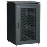 IEK ITK LINEA N Шкаф сетевой 19 24U 800х800мм перфорированная передняя дверь задняя металлическая черный (LN05-24U88-PM)