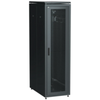 IEK ITK LINEA N Шкаф напольный сетевой 19 38U 800х1000мм перфорированная передняя дверь задняя перфорированная черный (LN05-38U81-PP)