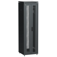 IEK ITK LINEA N Шкаф сетевой 19 42U 600х600мм двери передняя двустворчатая перфорированная задняя перфорированная черный (LN05-42U66-2PP)