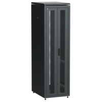 IEK ITK LINEA N Шкаф сетевой 19 42U 600х800мм двери передняя двустворчатая перфорированная задняя перфорированная черный (LN05-42U68-2PP)
