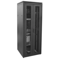 IEK ITK LINEA N Шкаф напольный 42U 600х800мм укомплектованный дверь передняя перфорированная задняя распашная перфорированная черный RAL9005 (LN05-42U68-P2P-SBZ)