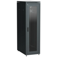 IEK ITK LINEA N Шкаф сетевой 19 47U 600х1000мм стеклянная передняя дверь черный (LN05-47U61-G)