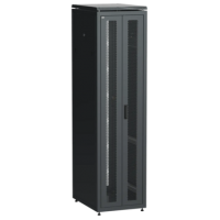 IEK ITK LINEA N Шкаф сетевой 19 47U 600х800мм двери передняя двустворчатая перфорированная задняя перфорированная черный (LN05-47U68-2PP)