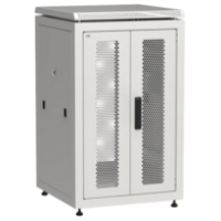 IEK ITK LINEA N Шкаф сетевой 19 18U 600х600мм двери передняя двустворчатая перфорированная задняя перфорированная серый (LN35-18U66-2PP)