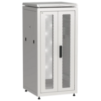 IEK ITK LINEA N Шкаф сетевой 19 24U 600х600мм двери передняя двустворчатая перфорированная задняя перфорированная серый (LN35-24U66-2PP)
