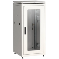 IEK ITK LINEA N Шкаф сетевой 19 24U 600х800мм стеклянная передняя дверь задняя металлическая серый (LN35-24U68-GM)