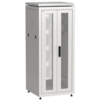 IEK ITK LINEA N Шкаф сетевой 19 28U 600х600мм двери передняя двустворчатая перфорированная задняя перфорированная серый (LN35-28U66-2PP)