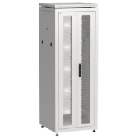IEK ITK LINEA N Шкаф сетевой 19 33U 600х600мм двери передняя двустворчатая перфорированная задняя перфорированная серый (LN35-33U66-2PP)