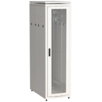 IEK ITK LINEA N Шкаф напольный сетевой 19 33U 800х1000мм перфорированная передняя дверь задняя перфорированная серый (LN35-33U81-PP)