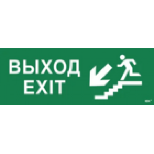 IEK Этикетка самоклеящаяся 350х130мм Выход/лестница вниз/фигура (LPC10-1-35-13-VLVNF)