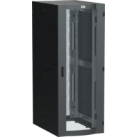 IEK ITK LINEA S Шкаф серверный 19 42U 800х1200мм передняя дверь двухстворчатая перфорированная задняя дверь перфорированная черный RAL 9005 (LS05-42U82-2PP)