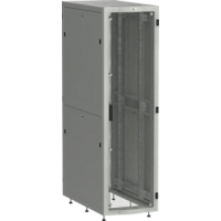 IEK ITK LINEA S Шкаф серверный 19 48U 600х1000мм передняя дверь двухстворчатая перфорированная задняя дверь перфорированная серый RAL 7035 (LS35-48U61-2PP)