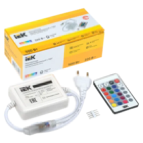 IEK Контроллер с ПДУ ИК RGB 3 канала 220В 1А 500Вт (LSC1-RGB-500-IR-20-220-B)