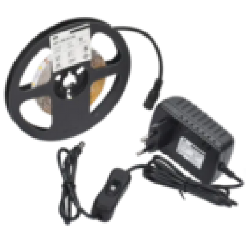 IEK Комплект светодиодной подсветки Сделай сам (лента LED 5м LSR-2835WW60-4,8-IP20-12В + драйвер + выключатель) (LSR1-1-060-20-1-05-S1)