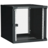 IEK ITK Шкаф настенный LINEA WE 9U 600х650мм дверь стекло черный (LWE5-09U67-GF)