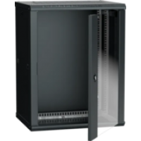 IEK ITK Шкаф настенный LINEA W 18U 600х450мм дверь стекло RAL 9005 (LWR5-18U64-GF)