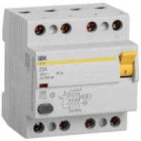 IEK Выключатель дифференциальный (УЗО) ВД1-63 4Р 25А 300мА (MDV10-4-025-300)