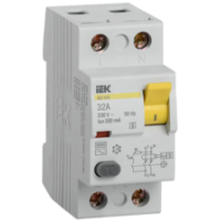IEK Выключатель дифференциальный (УЗО) ВД1-63S 2Р 32А 300мА  (MDV12-2-032-300)