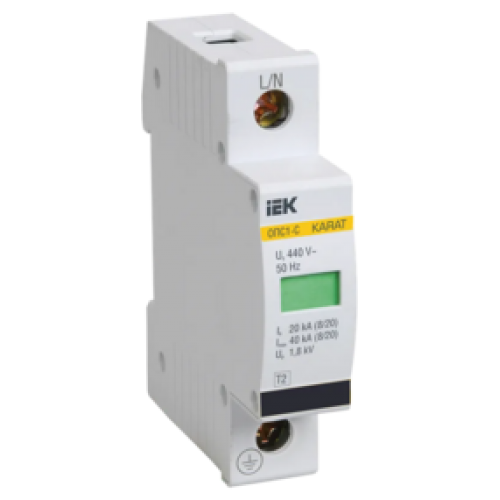 IEK Ограничитель импульсных перенапряжений ОПС1-C 1Р 20/40кА 400B (MOP20-1-C)