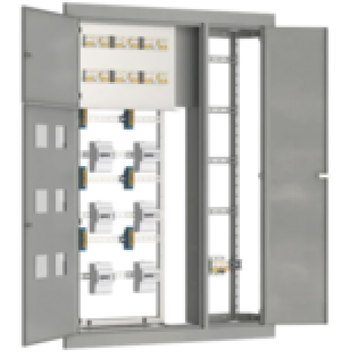 IEK Щит этажный ЩЭ-3402 УХЛ3 с отделением для слаботочных устройств 4 квартиры отходящие на каждую квартиру УЗО 2p 1х50А 30мА выключатели автоматические 2Р 1х40А 1Р 2х16А 1х25А (NKU10-SHET-34020000-01)
