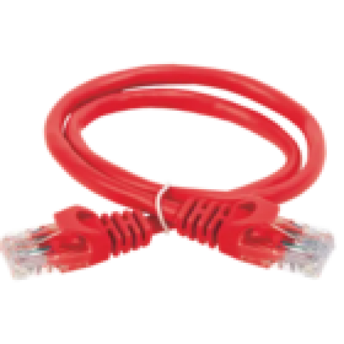 IEK ITK Коммутационный шнур (патч-корд) кат.5E UTP PVC 15м красный (PC04-C5EU-15M)
