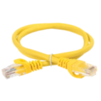IEK ITK Коммутационный шнур (патч-корд) кат.6 UTP PVC 1м желтый (PC05-C6U-1M)