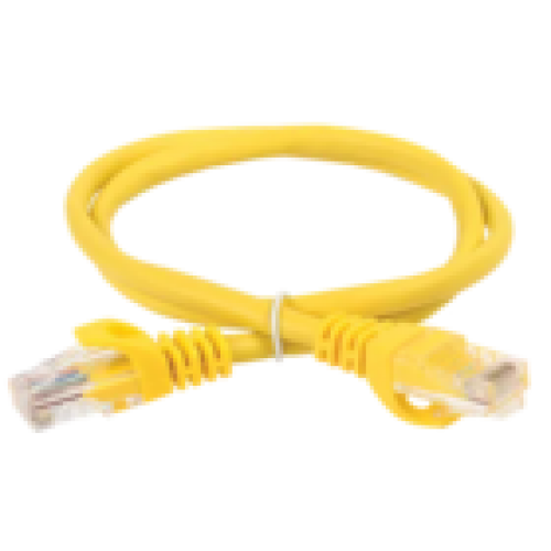 IEK ITK Коммутационный шнур (патч-корд) кат.6 UTP PVC 5м желтый (PC05-C6U-5M)