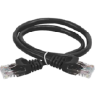 IEK ITK Коммутационный шнур (патч-корд) кат.6 UTP PVC 10м черный (PC09-C6U-10M)