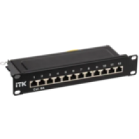 IEK ITK 1U патч-панель кат.6A STP 12 портов 10 (Dual IDC) (PP12-1UC6AS-D05-10)