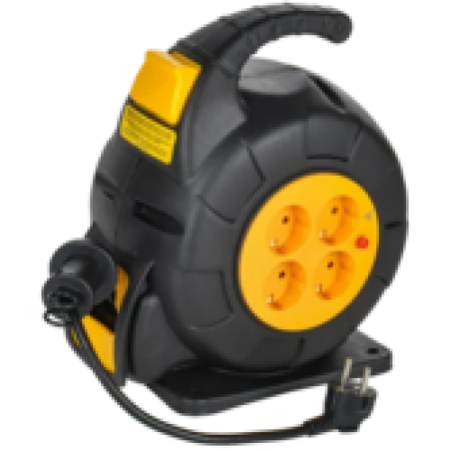 IEK TWIST Катушка 4 места УК10 2P+PE/10м 3х1,5мм2 автосмотка (TW-KP27-16-04-10)