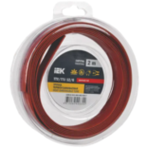 IEK Трубка термоусадочная ТТУ нг-LS 12/6 красная (2м/упак) (UDR12-012-006-002-K04-T)