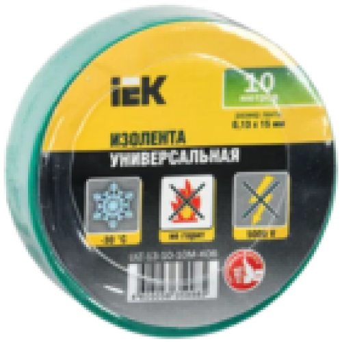 IEK MIXTAPE 3 Изолента 0,13х15мм зеленая 10м (UIZ-13-10-10M-K06)