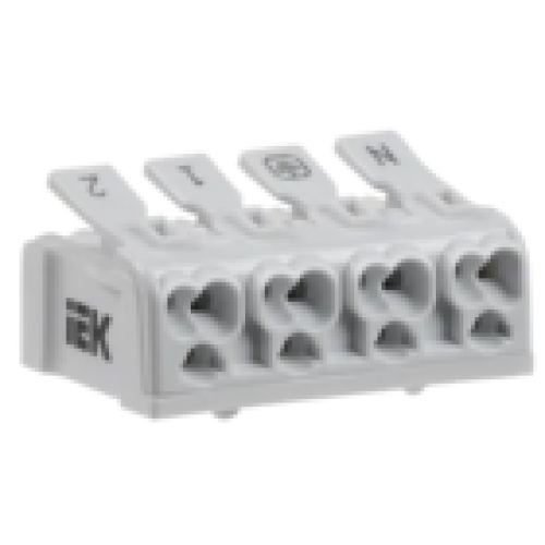 IEK Клемма пружинная соединительная КСПн4-2L+N+PE (UKZ-B06-4P-F1-E0-10)