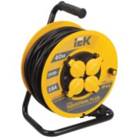 IEK Катушка УК40 с термозащитой 4 места 2P+PE/40м 3х1,5мм2 IP44 INDUSTRIAL PLUS (WKP15-16-04-40-44)