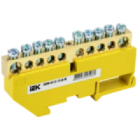 IEK Шина PE земля на DIN-изол ШНИ-8х12-10-Д-Ж (YNN10-812-10D-K05)