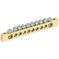 IEK Шина PEN земля-ноль 8х12мм 10/2 (10групп/крепеж по краям) (YNN21-10-100)